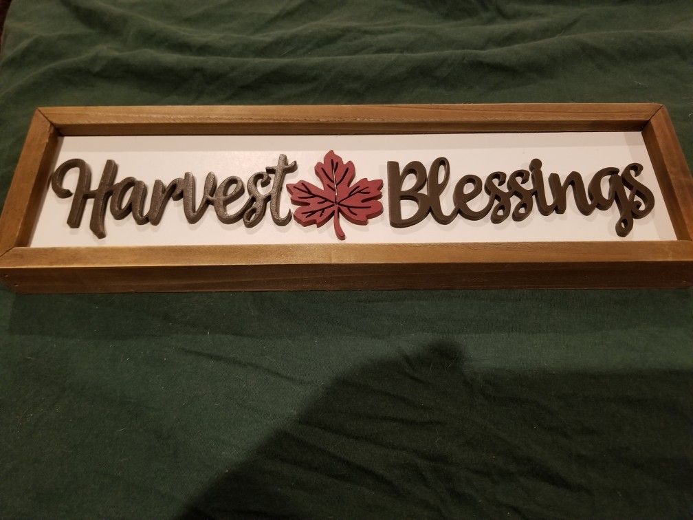 Harvest Blessed sign from Ashland signs