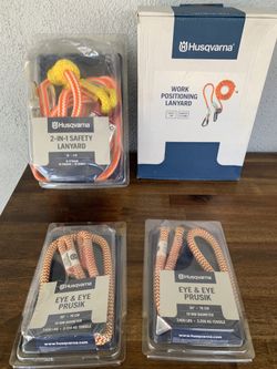Arborist Climbing Gear 2-in 1 Safety Lanyard, Position Lanyard and Eye to Eye Prusik