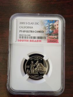 2005 S Clad 25C California PF69 Ultra Cameo NGC