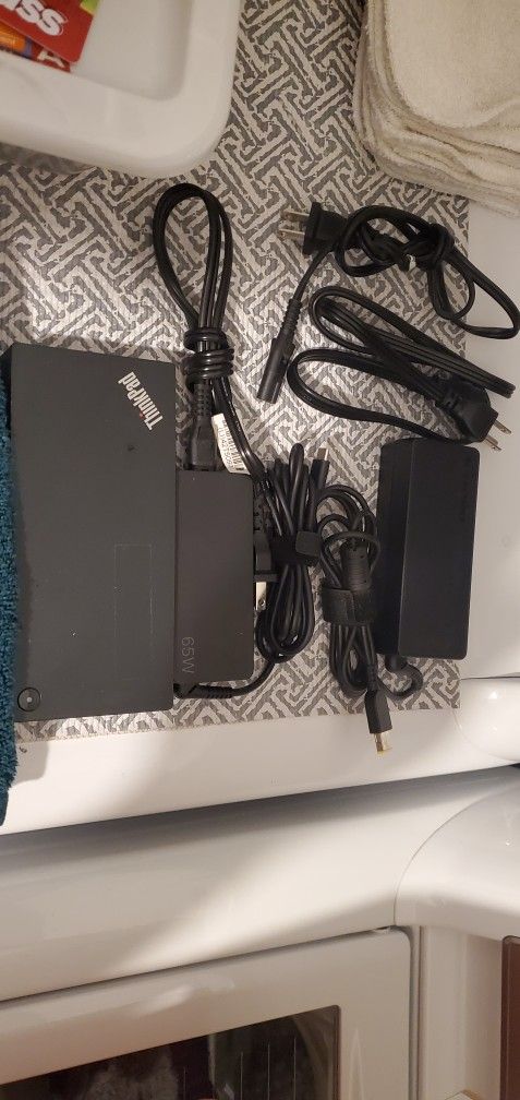 Lenovo USB C Dock. With 65w Laptop Ac Adapter