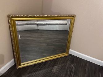 Large Gold Ornate Framed Wall Mirror