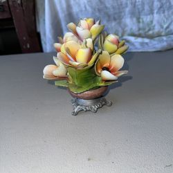 Vintage Capodimonte Plant Figurine
