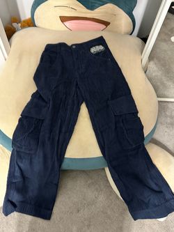 Size 32 A.LAB Mega Rave Indigo Corduroy Cargo Pants