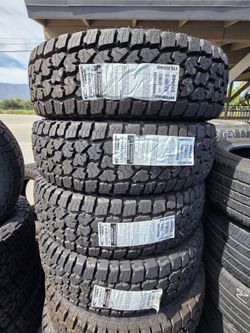 4 New LT 225-75-16 Cooper StrongHold AT All Terrain Tires LT225/75 R16 Inch Tire Load E 10 Ply FREE Delivery To Inland Empire Locations SALE 60k Miles