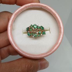 Sale!Size 6s925 Emerald Ring Top Size 17x12mm 
