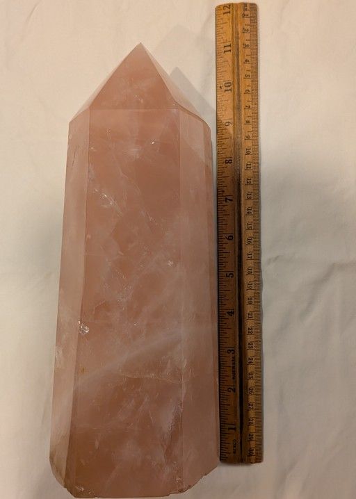 11 Inch 6lb Massive Rose Quartz Tower