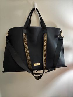 Authentic Versace Fragrances Black & Gold Tote Bag - Like New!