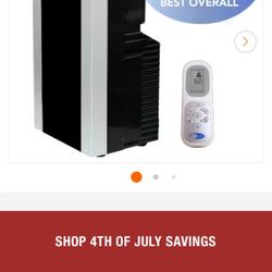 Whynter 9,500 BTU Portable Air Conditioner Cools 500 Sq. Ft. with Dehumidifier, Remote, and Filter in Black