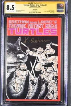 Teenage Mutant Ninja Turtles #1 (5th Print} SIGNED By Eastman 8.5 VF+