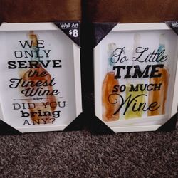 2 Brand New, Wine Enthusiast Room Decor