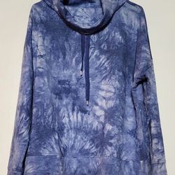 Women's Blue Loose Turtle Neck Sweater Size XL