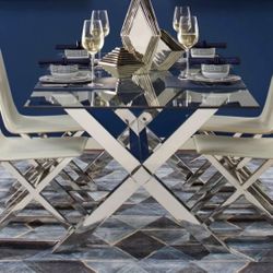 Modern Z Gallerie “Axis” Dining Table + Chairs
