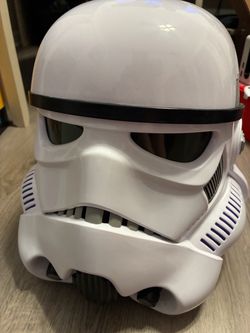 Star Wars black series full size storm trooper helmet excellent condition