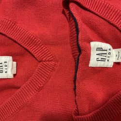 Boys Red V-neck Cardigan Size M