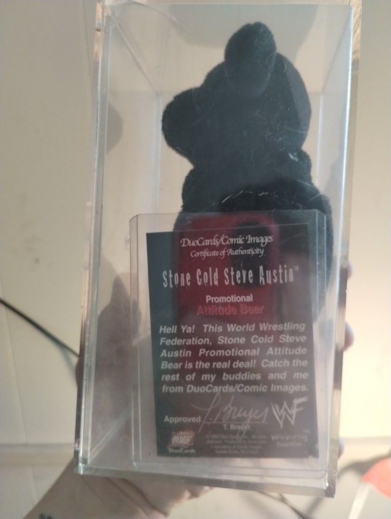 WWF Stone Cold Plush Bear