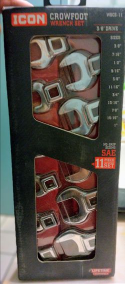 Icon Tools Crowfoot Wrench Set Wscs-11 11pc Set