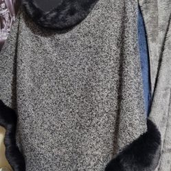 Pull Over Poncho Sweater