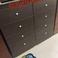 Eight Drawer Brown Compressed Dresser Chest Comoda 