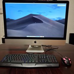 iMac  macOS Catalina desktop computer.  Processor 3.4 GHz Quad Core Intel core i7 .   27 inches screen.  32 GB 1600 Mhz DDR 3.  Graphics NVIDIA GeForc