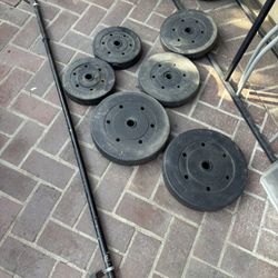 Barbell Set W/ Straight Bar - 100 Lbs 