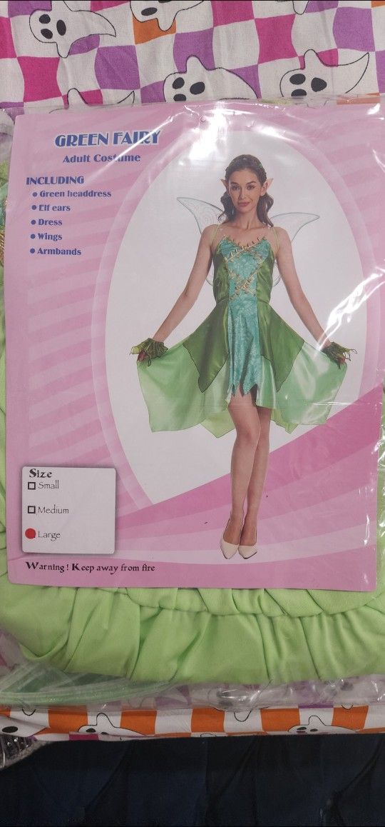 Adult Green Fairy Costume LARGE