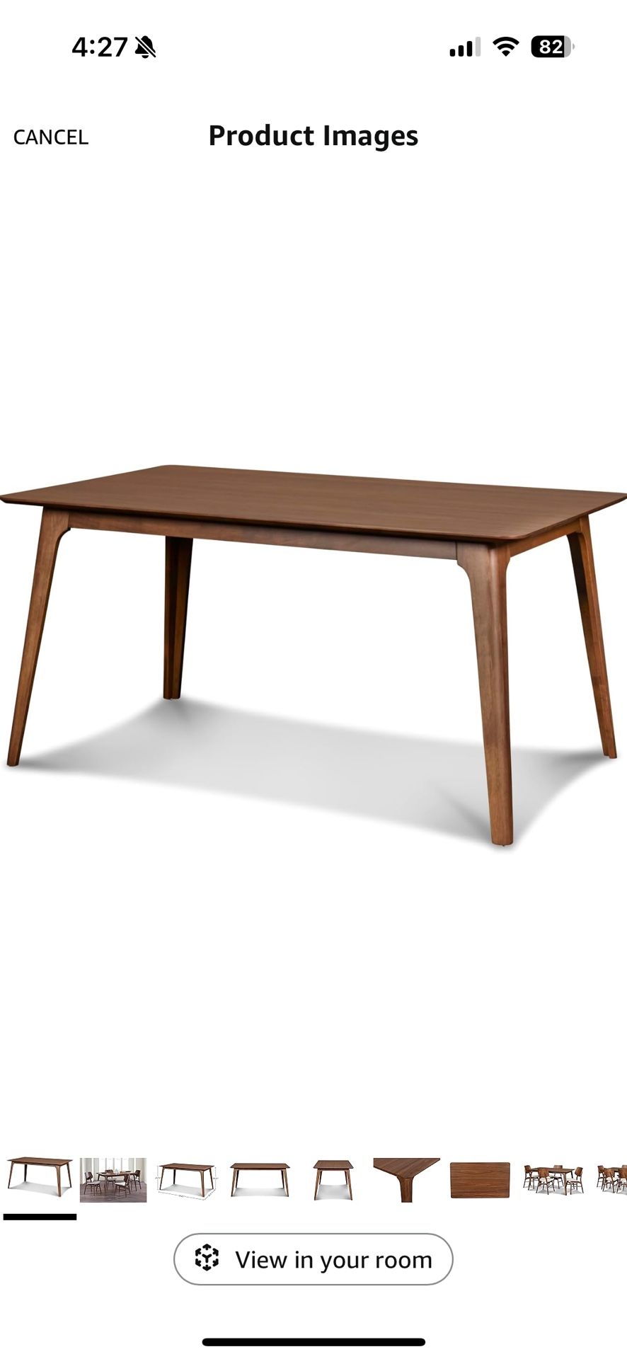 Mid Century Dining Table Walnut MCM