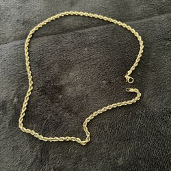 14kt Solid Gold Rope Chain