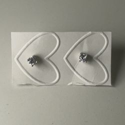 Sterling Silver Earrings With 3mm Cubic Zirconia