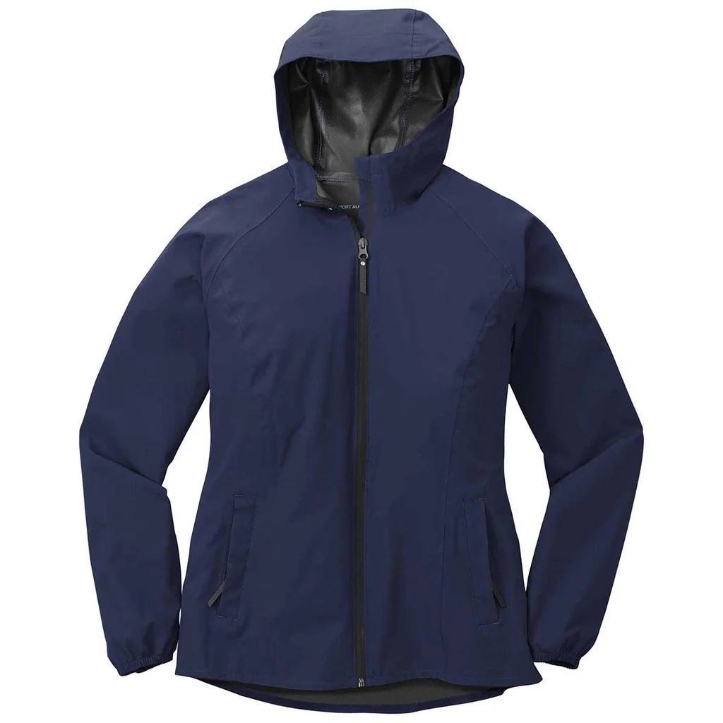Woman’s Port Authority Hooded Rain Coat (L)