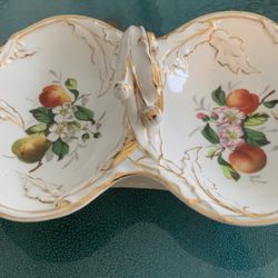 Anything Bowl Very Pretty With Gold Accents Porcelain