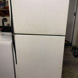 White GE refrigerator