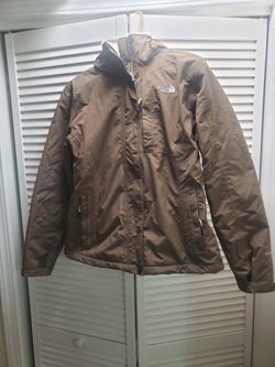 Womens Medium Brown North Face Hyvent Coat