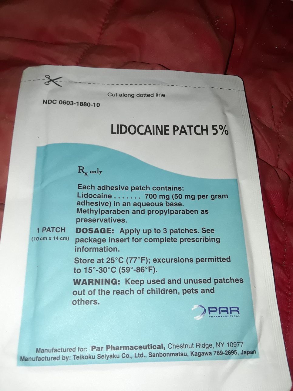 50 lidocaine patches