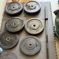 Bumper plates And Barbell