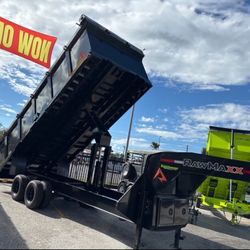 New 2026 Rawmaxx 8 x 20 high side 20k gooseneck dump trailer