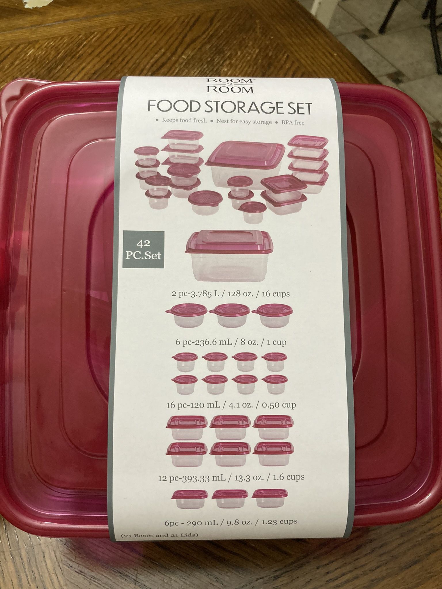 NWT Food Storage Set 42pcs set