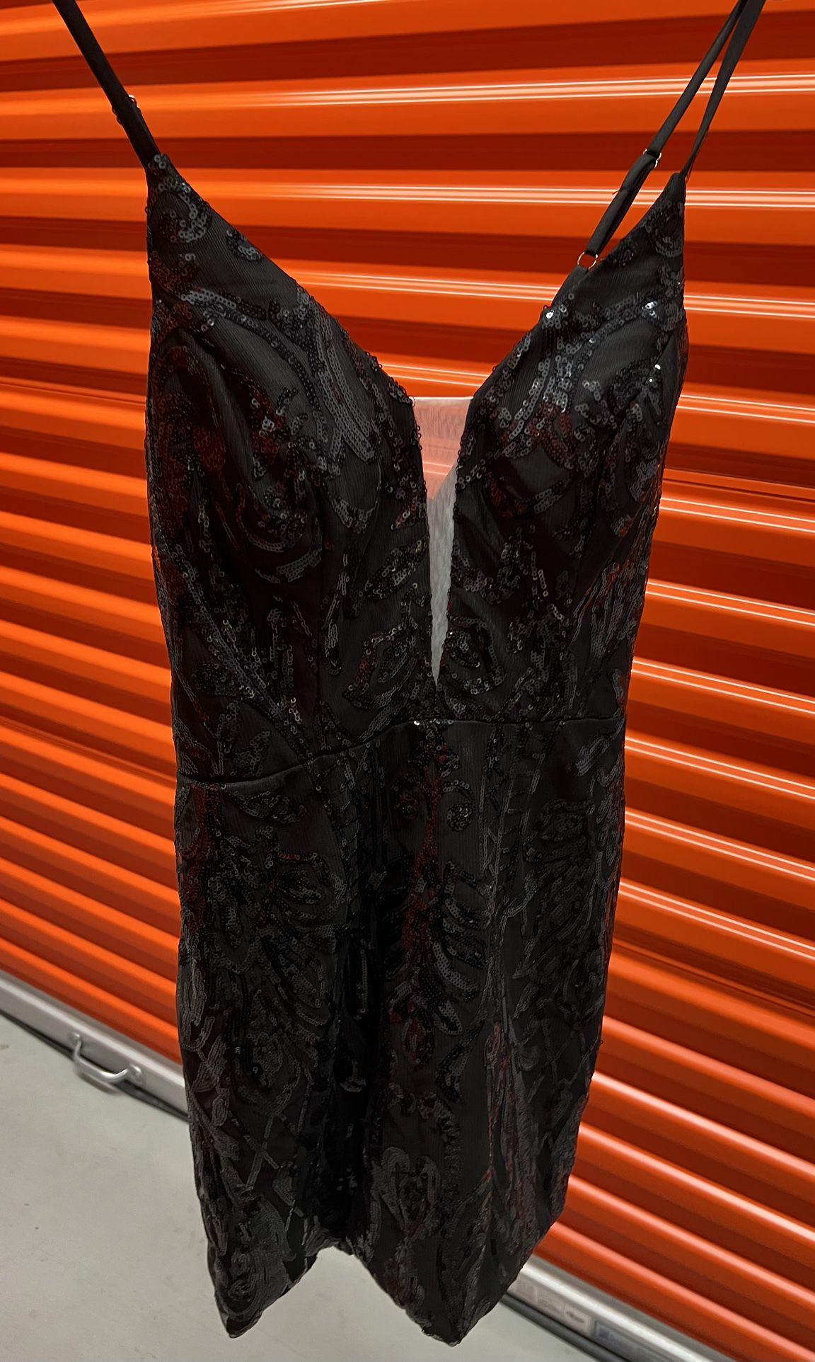 Black V Neck Dress