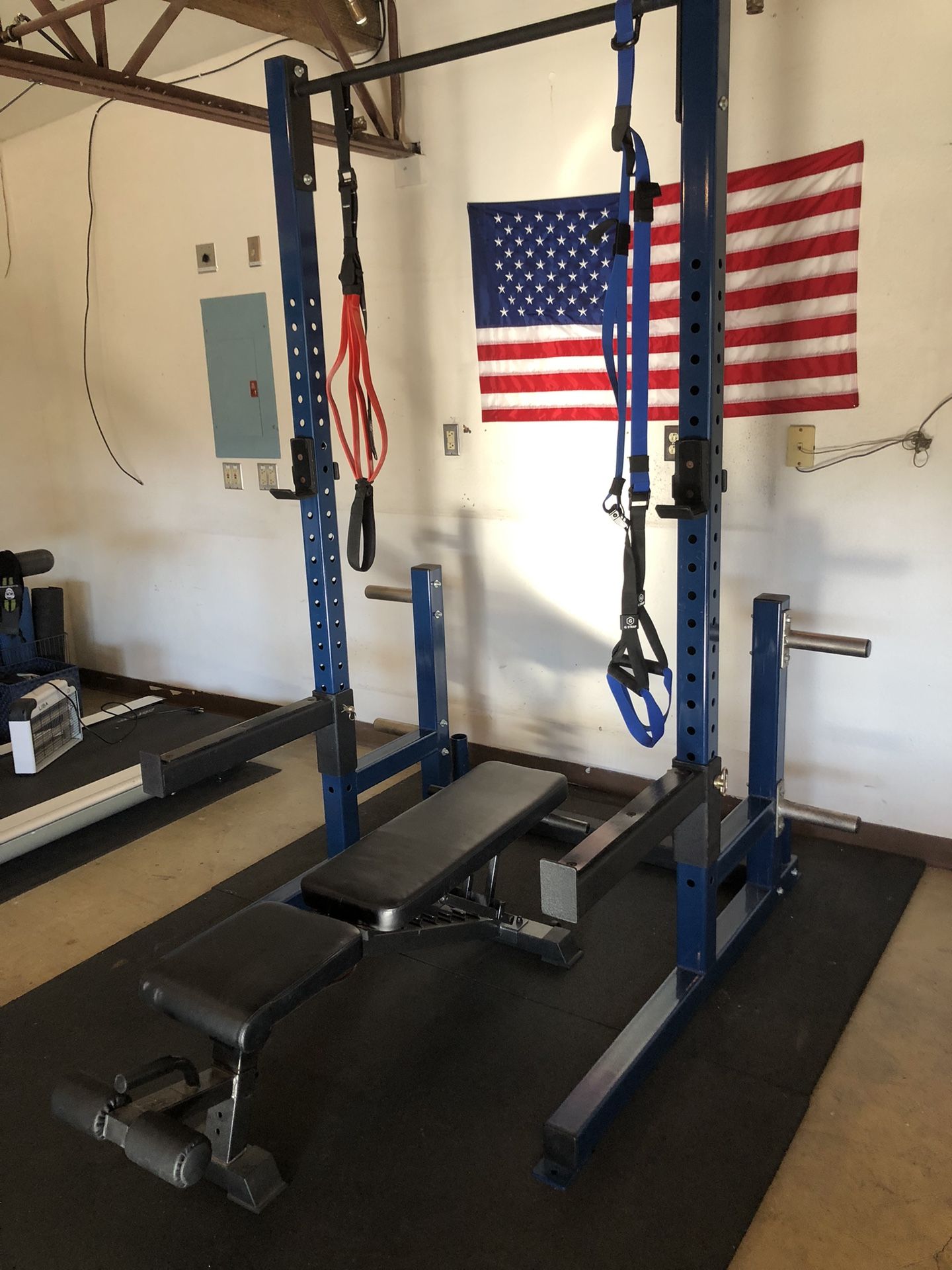 Squat Rack With Olympic Weights 