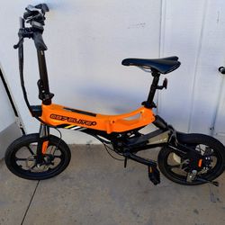 Swagtron Folding Electric Bike Removable Battery 7-Speed 350W Motor 16" EB7 Plus. Pick up only
