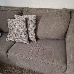 Comfy Grey couch.