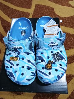 Please Read Description High Quality Imitation BAPE CROCS Size 8