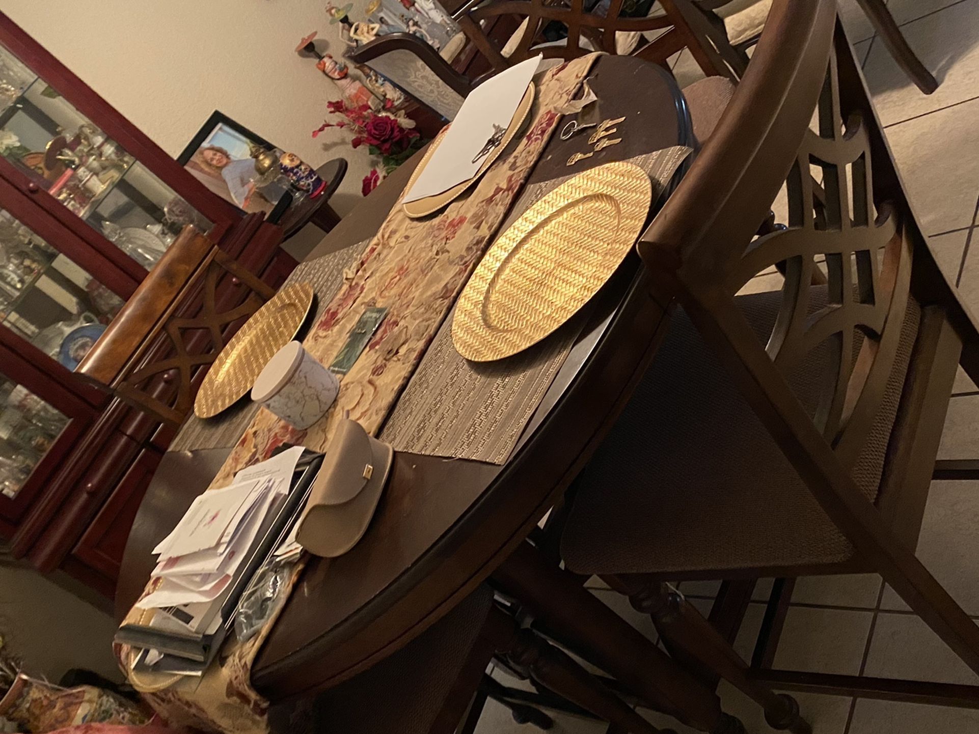 4 Piece High Top Wooden dining Room Set