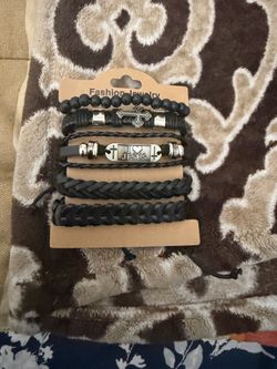 Men’s Fashion Black bracelet $7 each $5 each