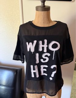 Zara Trafaluc Halloween “Who is he?” Crop Top Small