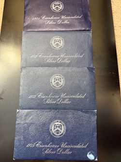 Eisenhower Uncirculated Silver Dollar Set 1971–1974