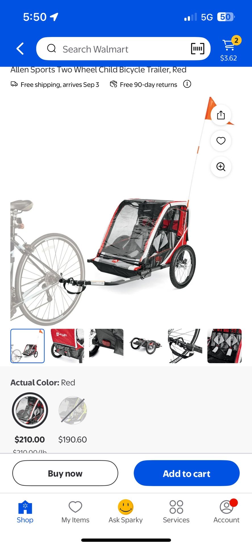 Allen Sports Two Wheel Two Seat Child Bicycle Trailer • Bike Wagon