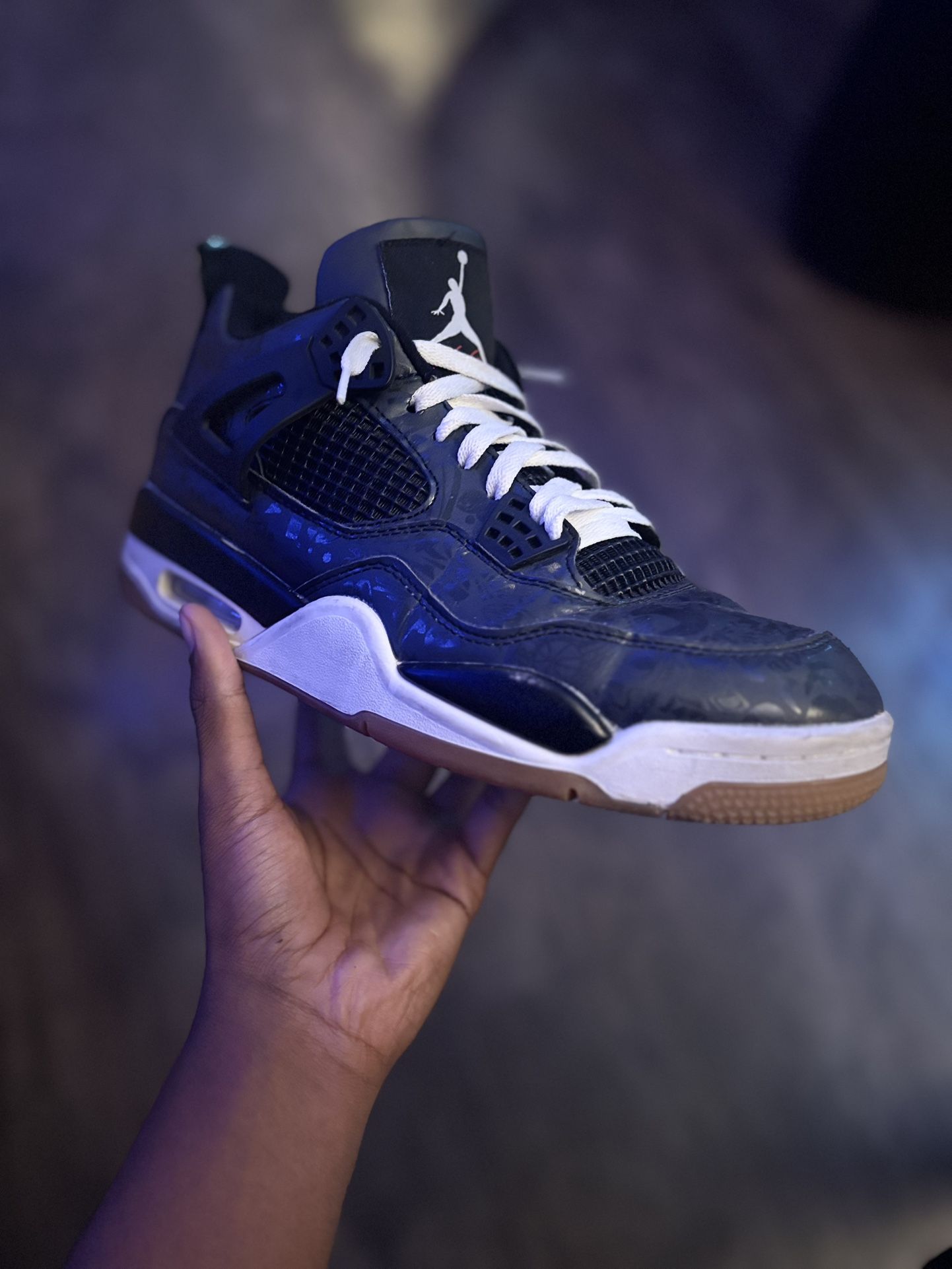 jordan 4 laser black gum