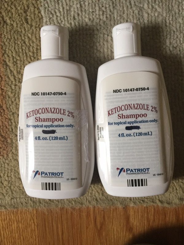 Two 4 fl oz. bottles of Ketoconazole 2% Shampoo & Face Wash Nizoral treats Seborrheic Dermatitis BRAND NEW exp 8/18