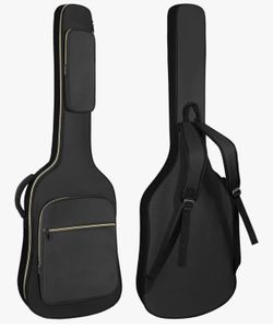 LETSROCK Bass Guitar Case, Bass Guitar Gig Bag 0.35 Inch waterproof Thick Padding Backpack Soft Electric