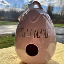 Brand New Rae Dunn Large Pink Jelly Beans Birdhouse 